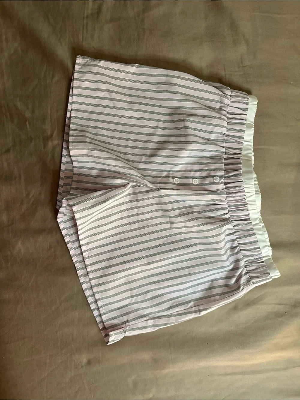 art class | Pink Striped Pajama Shorts / Girl Boxer Shorts | 10/12 youth
